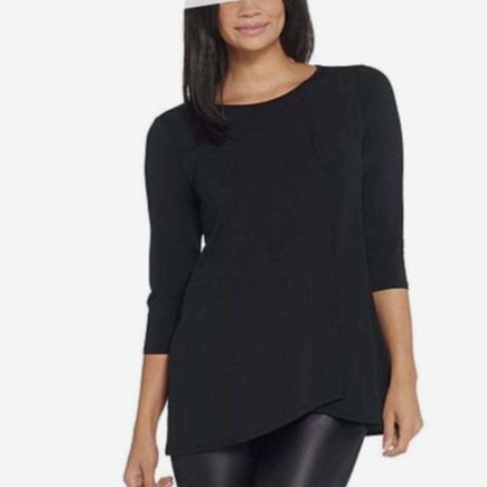 Joan Rivers 3/4 Sleeve Knit Top w/Criss Cross Hem Size XL